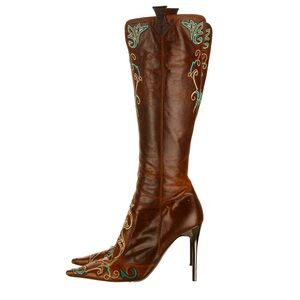 ROBERTO CAVALLI: Vintage stiletto cowboy boots
